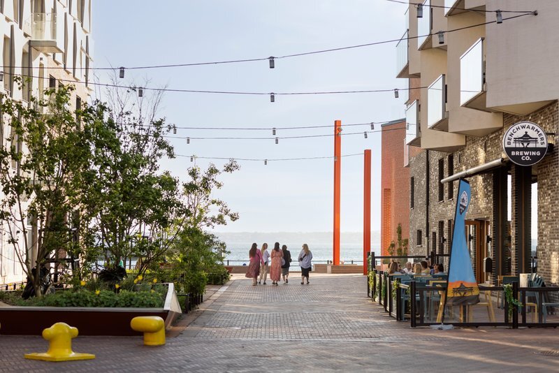 Ett promenadstråk i Oceanhamnen