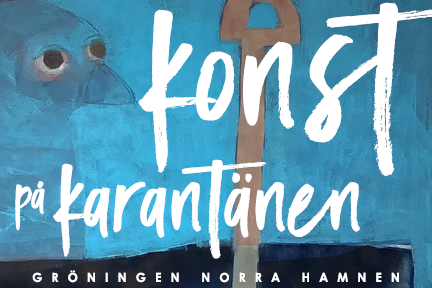 Illustration med text konst på Karantänen
